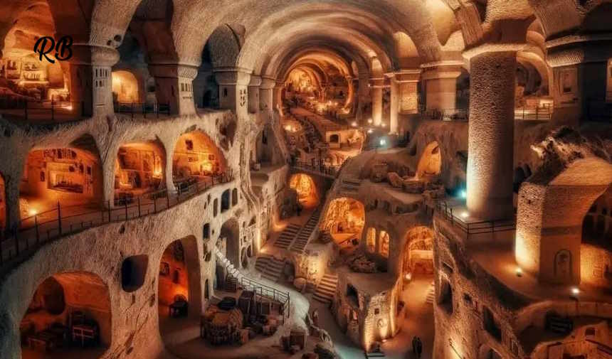 Cappadocia Underground City Turkey Map - Derinkuyu Underground City
