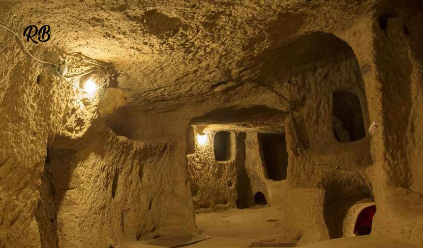 Cappadocia Underground City Turkey Map - Kaymakli Underground City