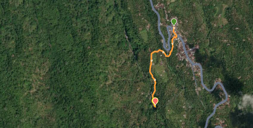 Gitgit Waterfall Hike Distance and Route
