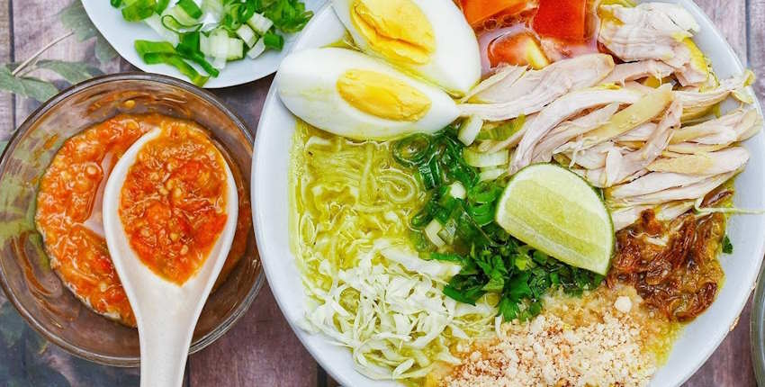 Traditional food in Sumatra Indonesia - Soto lamongan